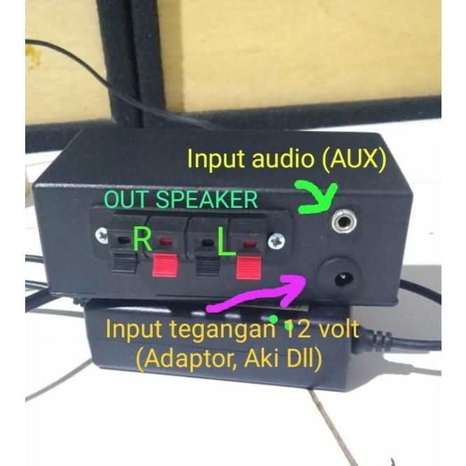 POWER AMPLIFIER MINI 12 VOLT (STEREO 2 CHANNEL)