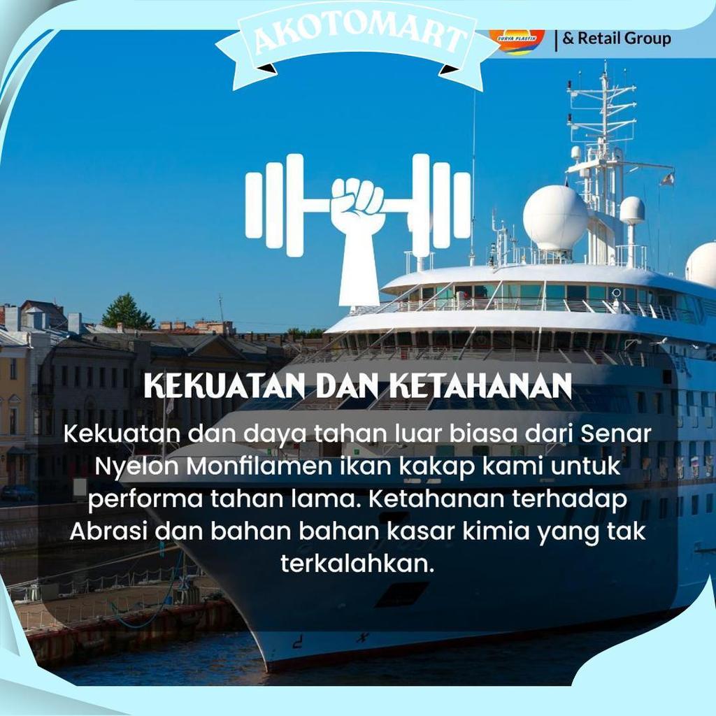 Senar Cap Ikan Kakap  Ukuran 2500 (110)  Per Roll /Tali Senar Pancing / Senar Layangan Ori