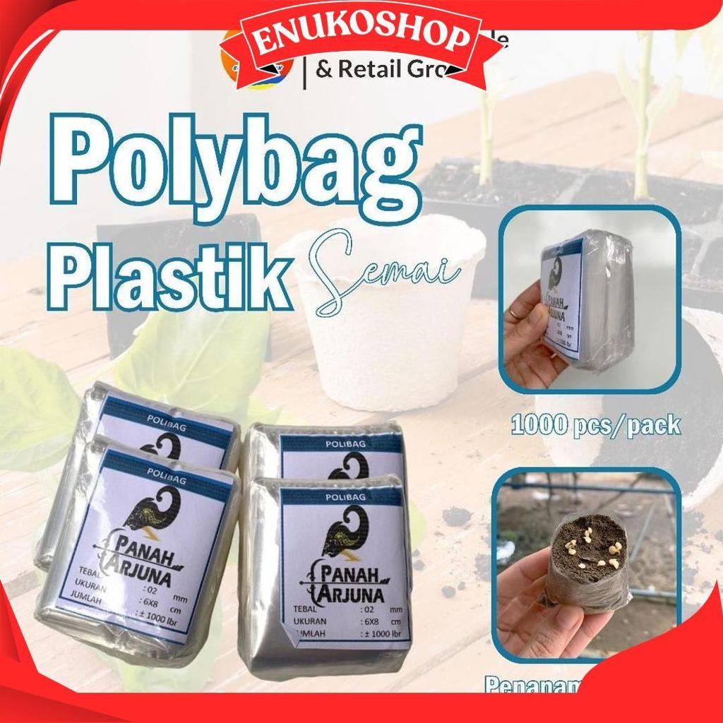 Polybag Semai 6X7 Plastik Semai/Polybag Benih 1Ikat= 1000Pcs Polybag Cabai Sale