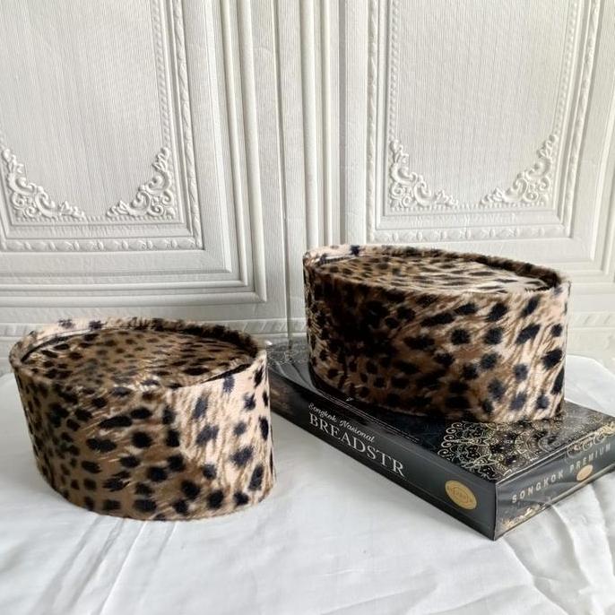 DV7 }} NEW TREND KOPIAH SONGKOK PECI MOTIF BULU MACAN LEOPARD HABIB BAHAR