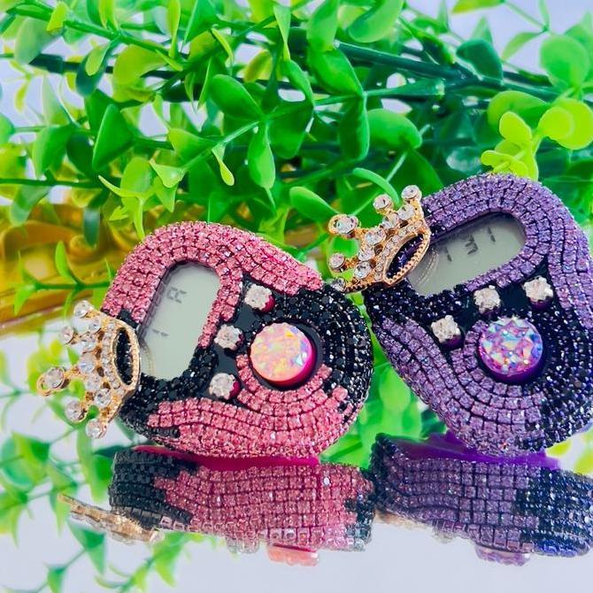 DB37>> MM- Tasbih Digital Swarosvkii jam lingkar Motif Mix 2 Warna dengan Pengaturan Jam dan Kunci -