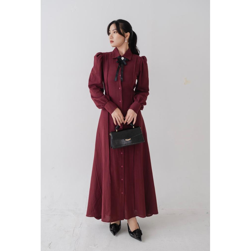 Larana Fashion Stor3 [LAVIA] Emilia Dress / Dress Puffy Sleeves Lengan Panjang