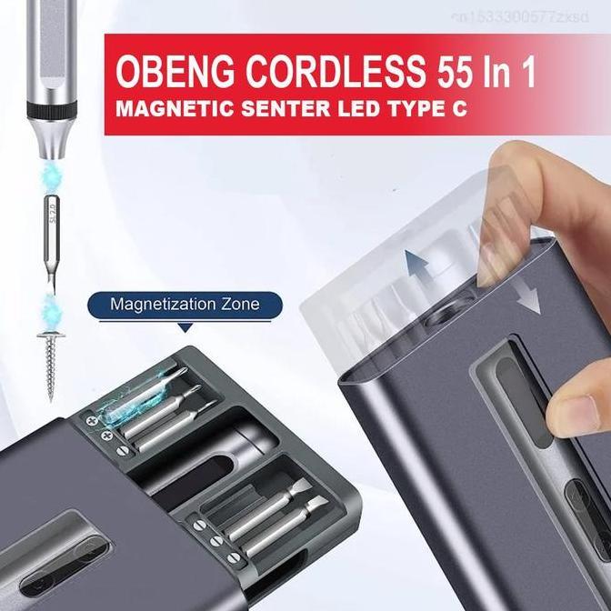 QUIXOTE Obeng Set 44 in 1 Magnet Lengkap Pinset Repair Hp Laptop Kacamata