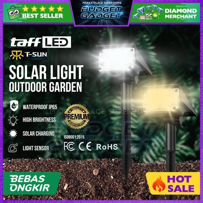 SHANKS Taffware T-SUN Lampu Sorot Taman Solar Panel Outdoor Waterproof 20 LED