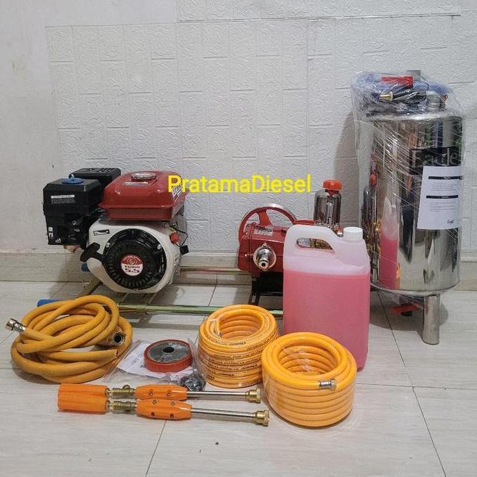 LOLOPECHKA Mesin Steam Bensin Cuci Motor Mobil Tabung Salju Siap Pakai