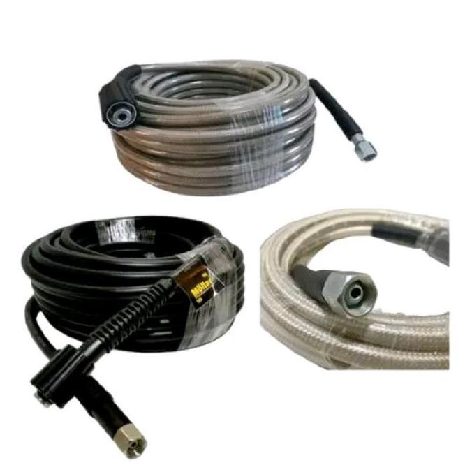 KAHONO Paket Semprotan air hose gun dan Selang jet cleaner Selang air bertekanan tinggi - selang ste