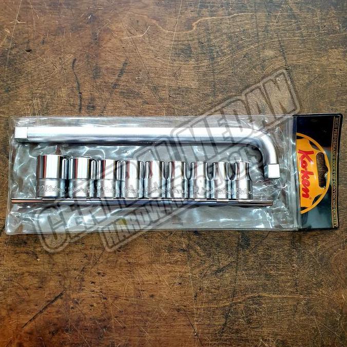 MATA SOCK SET KOKEN 1/2" 10PCS 10 PCS KOKEN JAPAN 4221M 12PT 12 POINT