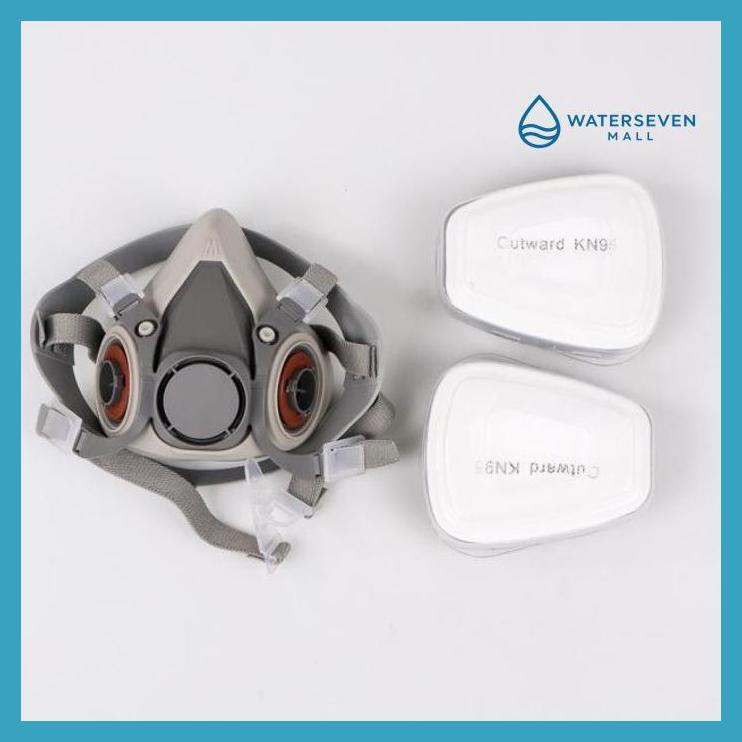 ( ORIGINAL  ) MASKER GAS GUARD HALF MASK RESPIRATOR KN95 - 6200 SIAP KIRIM