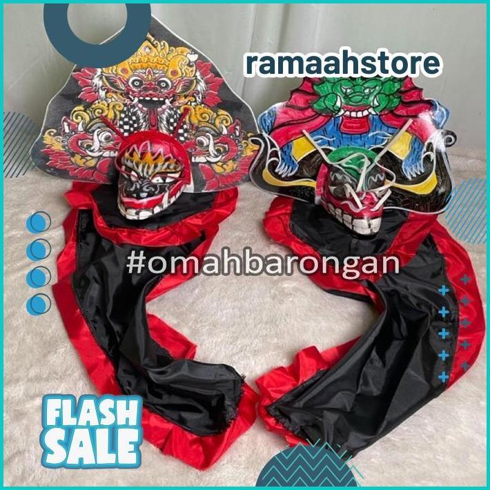 TERLARIS Mainan Anak Stelan Kaos Celana Reog Ponorogo dan Barongan Devil Caplokan Spon Free Embong K