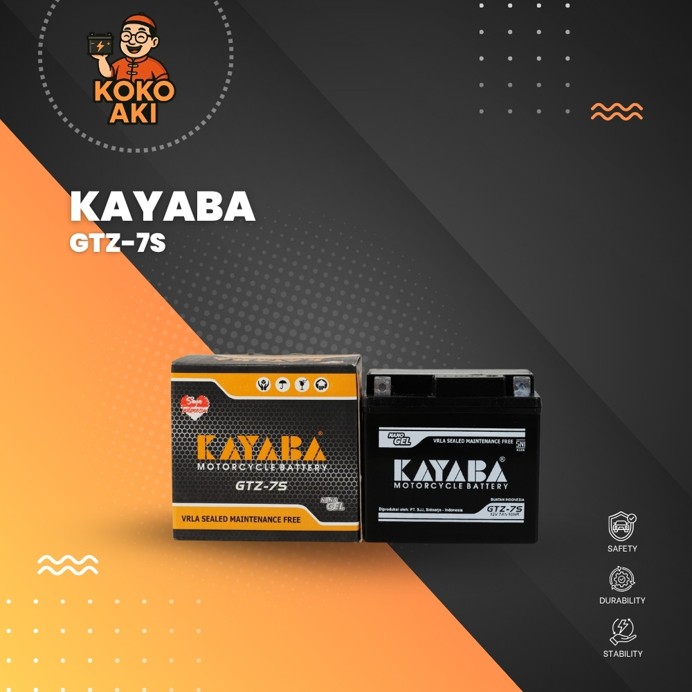 Aki Motor NMax PCX Vario 150/160 Aki Kering Bergaransi, Merk : KAYABA GTZ-7S MF