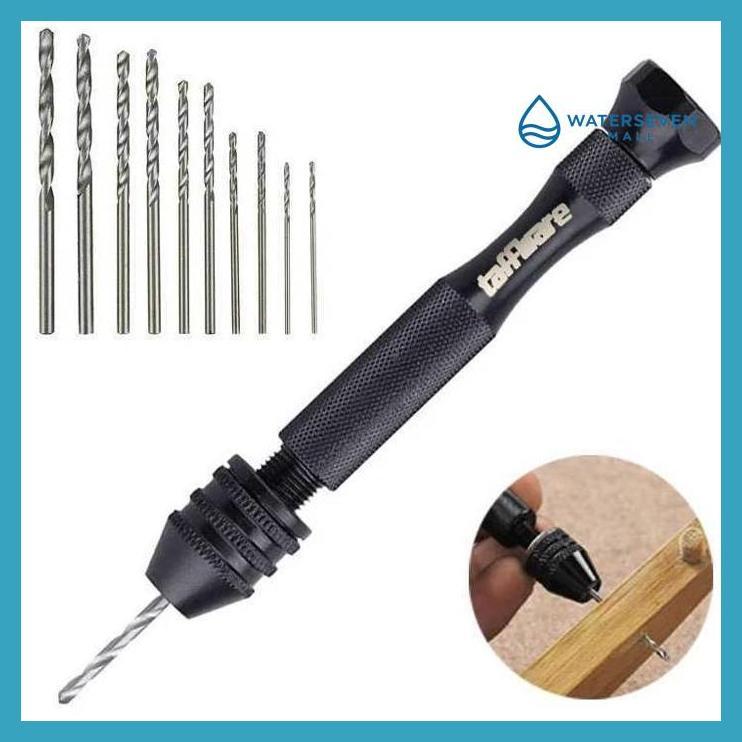 ( ORIGINAL  ) BOR TANGAN MANUAL HSS TWIST DRILLS DENGAN 10 MATA BOR - 3003 PRIVASI AMAN