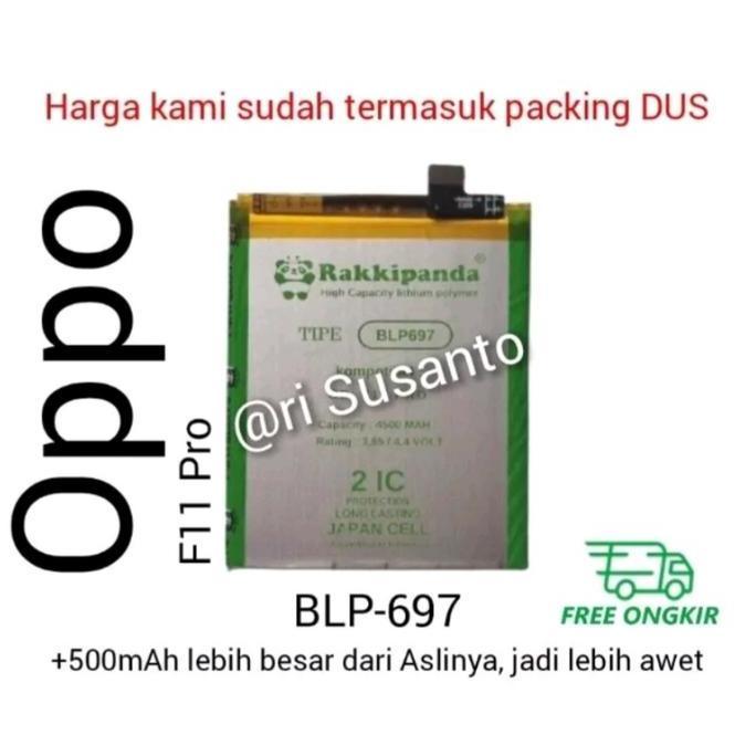 Baterai Rakkipanda BLP697 BLP-697 for Oppo F11 Pro Double Power IC