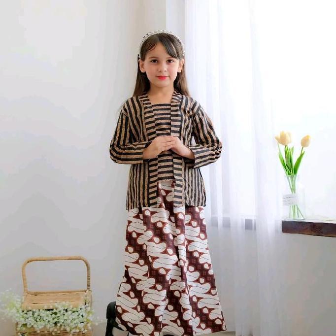KEBAYA LURIK ANAK WARNA LENGKAP UNTUK 3 - 12 TAHUN Baju Tradisional Fashion IRF