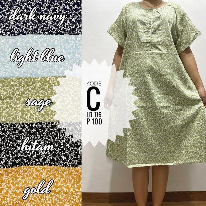 Daster Katun Jepang Ori Gold Pretty Girl Busui Bumil Kode Acde