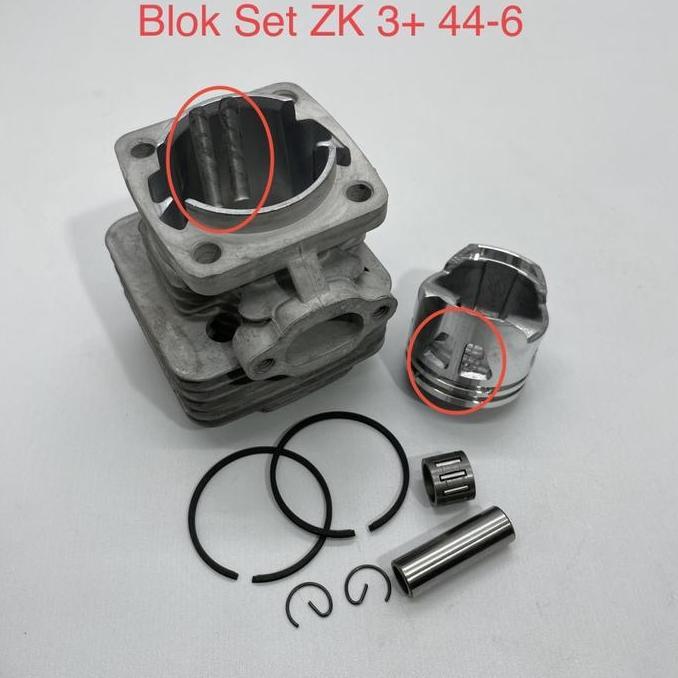 BLOK SEHER BALAP NEW ZK 3 PLUS PISTON RACING 44MM MINI GP - MINI TRAIL - MINI ATV 2 TAK 50CC ORIGINA