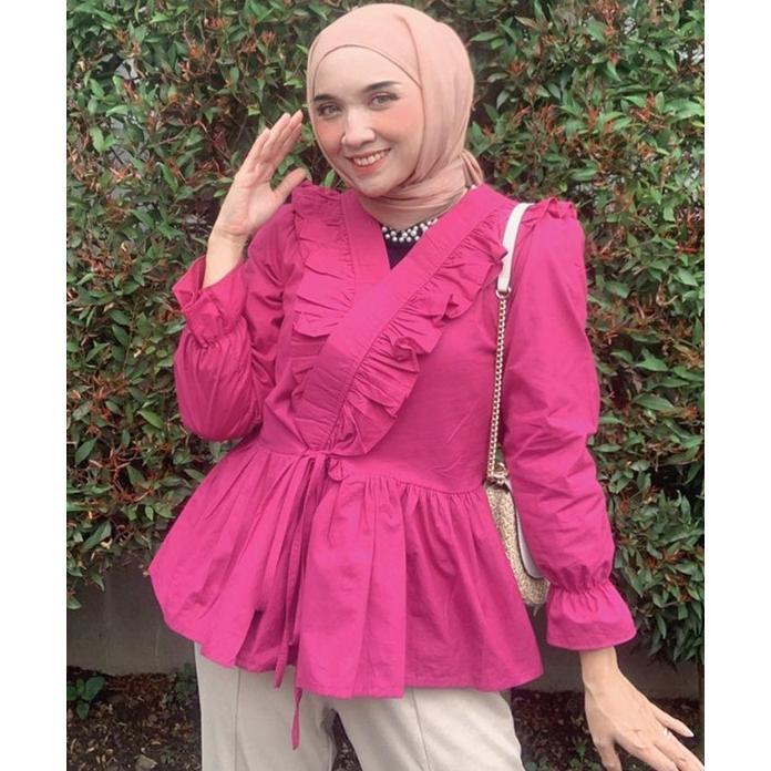RX FASHION - ZELDA BLOUSE KATUN TWISTCONE / FASHION WANITA MUSLIM - PN