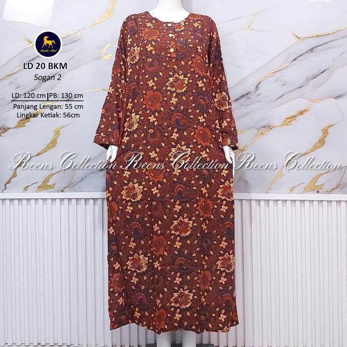 Batik Kuda Mas Longdress 20 Ld 120Cm | Daster Lengan Panjang Semata Kaki 3 Kancing Busui Daster Leng