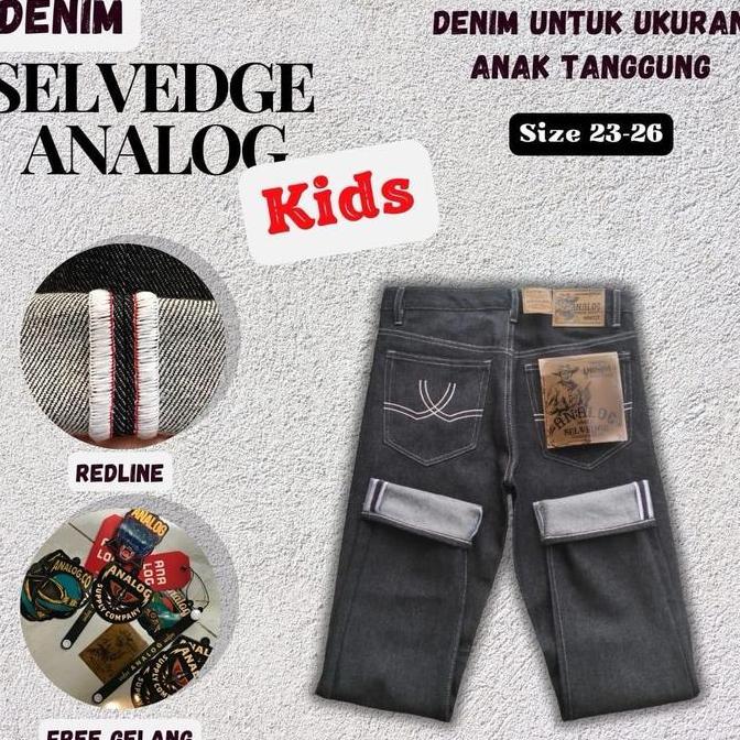 Denim Selvedge Analog / Denim Anak Tanggung / Denim Original Analog Bahan Raw Denim 15Oz