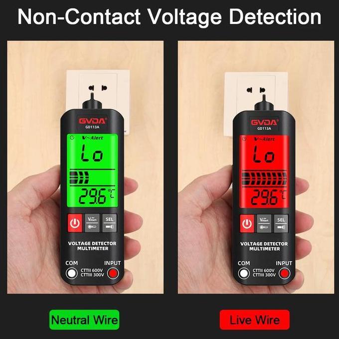 Gvda Gd113A Smart Digital Multimeter Non-Contact Live Voltage Tester