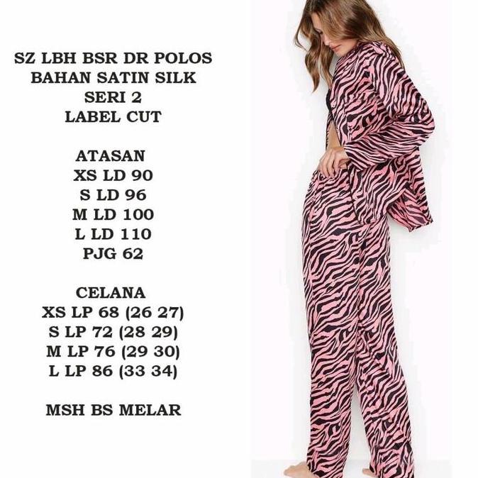 Set Setelan Vs Victoria Secret Baju Tidur Victorias Piyama Panjang