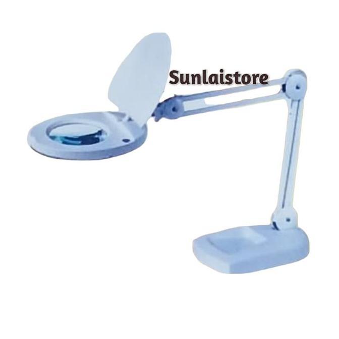 Kaca Pembesar Magnifying Lamp Lampu Sanfix SM-50-8B Base 8x Pembesaran