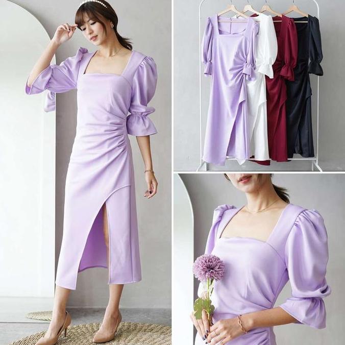Promo Maxi Dress Pink Berry Casual Dres Wanita COD