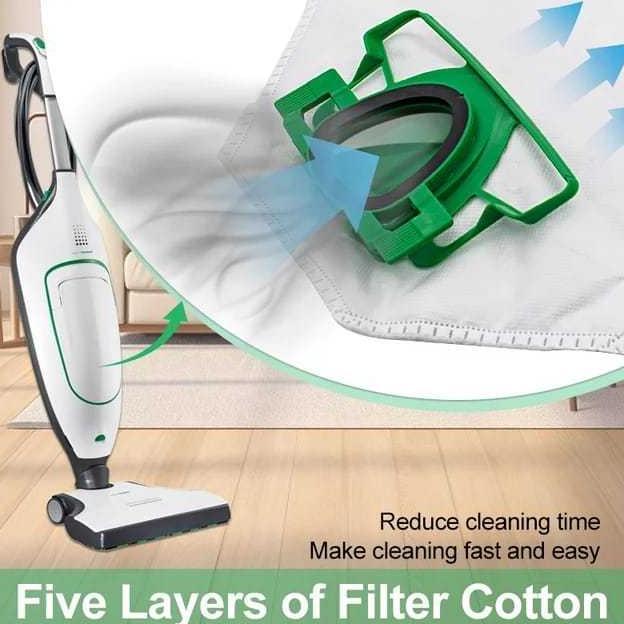 6pcs/12pcs Kantong Debu Universal/Debu Vorwerkl /Tas Vacuum Cleaner/Vacuum Cleaner Kobold Untuk Vorw