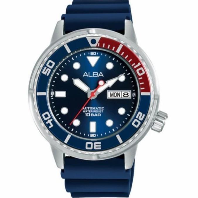 Alba Pria AL4251X1 Automatic Blue Dial Blue Rubber Strap AL4251