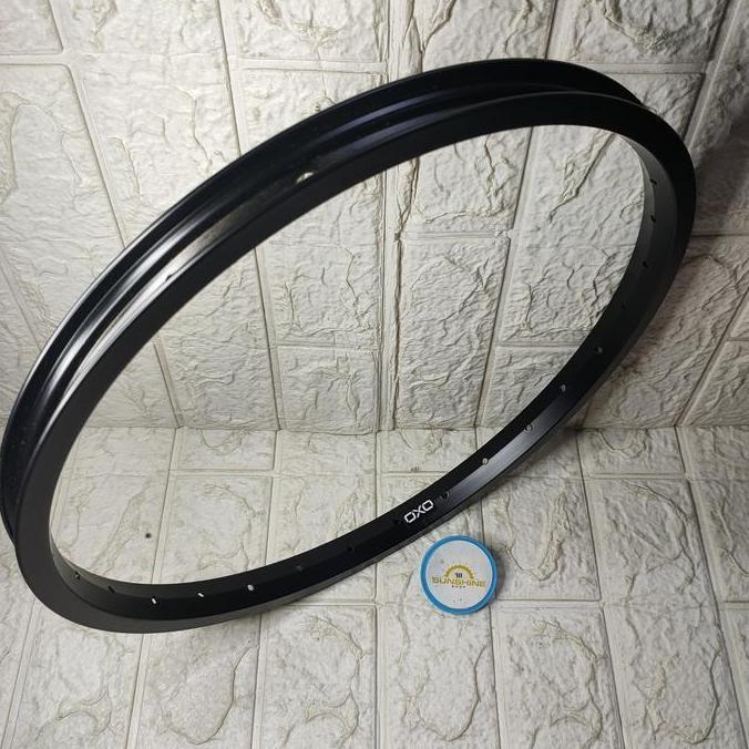 Promo Velg Rims 18 Oxo Alloy Black Lubang 28H Untuk Sepeda Anak Bmx Mini Lipat 18 Inch Ada Brake Lin