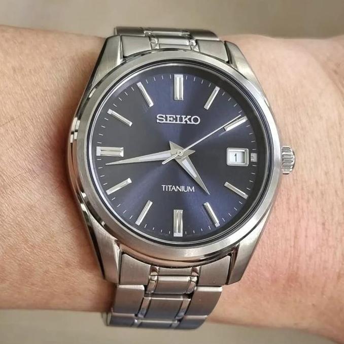 Seiko Pria SUR373P1 Quartz Titanium Sapphire Blue Dial SUR373