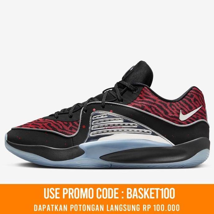 Sepatu Basket Nike Kd16 Ep Slim Reaper Black Red Original