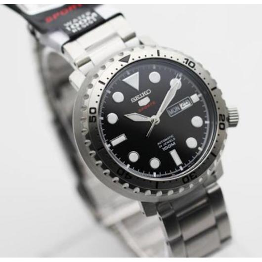 SEIKO 5 SPORT SRPC61K1 / SRPC61 AUTOMATIC BOTTLE CAP BLACK DIAL