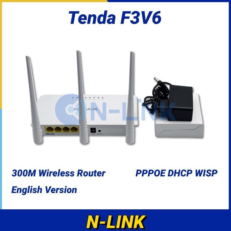 [Bekas] Tenda F3 V6 WiFi Router 300MbpsSupport PPPoE & DHCPSiap PakaiWireless Router untuk Rumah & K