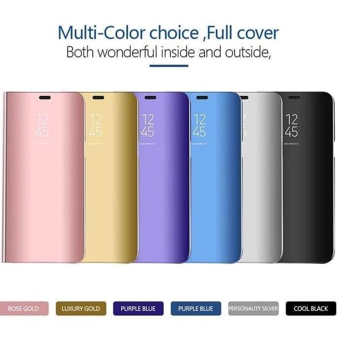 DT15 >> FLIP COVER OPPO R17 PRO MIRROR CASE STANDING PHONE ORIGINAL