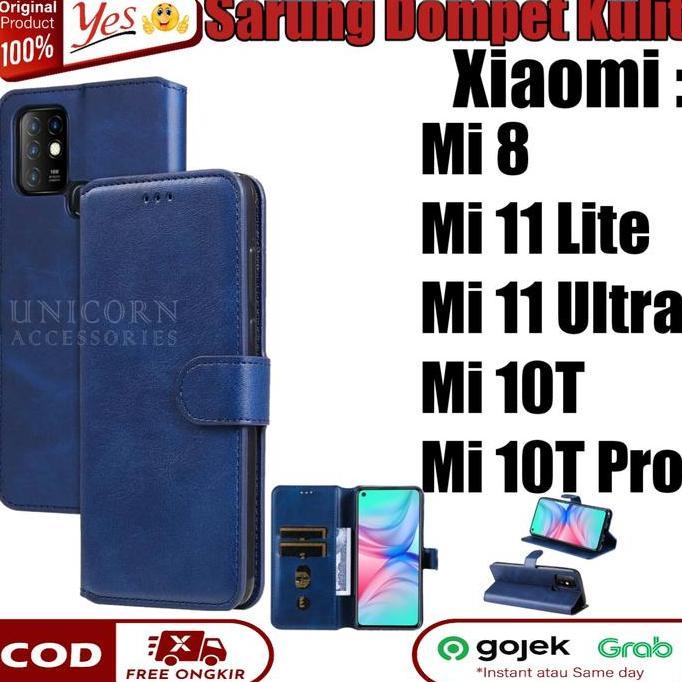 DI109 >> Case Xiaomi Mi 8 11 Lite 11 Ultra 10T Pro Leather Casing Dompet Kulit