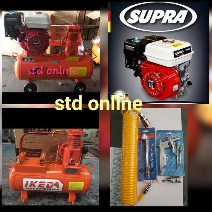 TEASEL kompresor 1/4hp + gx160 bensin siap paket komplite