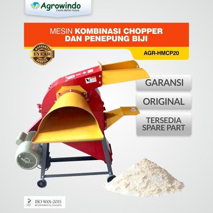 IRIS Maksindo Mesin Kombinasi Chopper dan Penepung Biji AGR-HMCP20