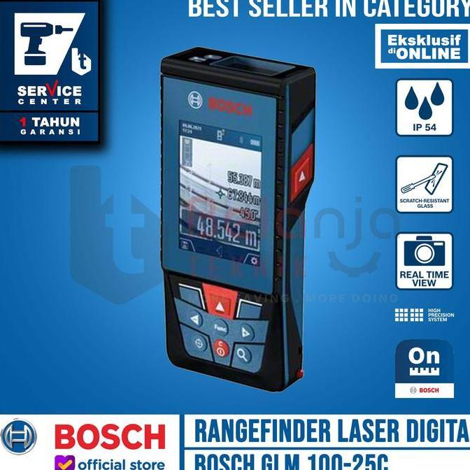 MARIGOLD- Bosch Meteran Laser GLM 100-25 C Range Finder Digital 100M GLM100-25C