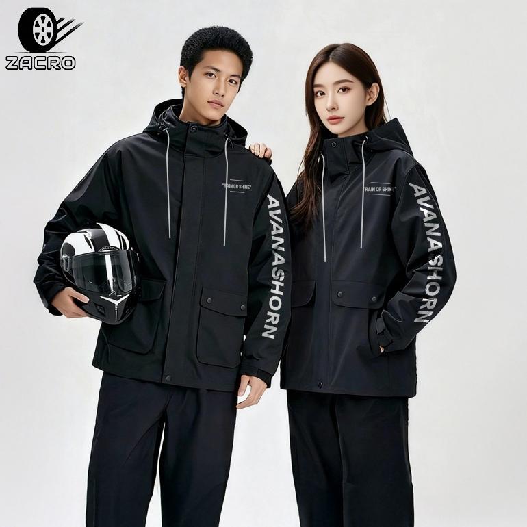 ZACRO Jas Hujan Pria Dan Wanita Tahan Air/Hujan Super Kuat Pelindung Wajah Definisi Tinggi