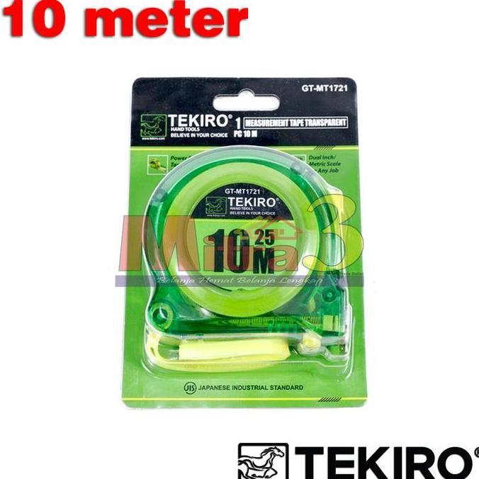 Buruan serbu] Meteran TEKIRO 10 meter Transparan / Alat Ukur 10M / Measurement Tape