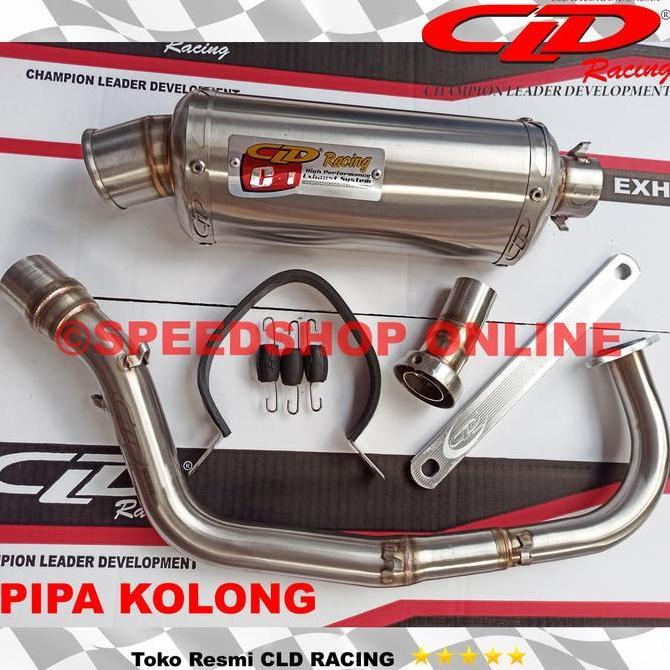 Knalpot CLD Racing Beat/Scoopy/Spacy Type C1 Silencer Tri-Oval Doff Original