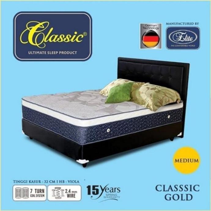 TERBARU SPRINGBED ELITE CLASSIC GOLD UKURAN 200X200 ( Kasur saja ) BISA GRAB