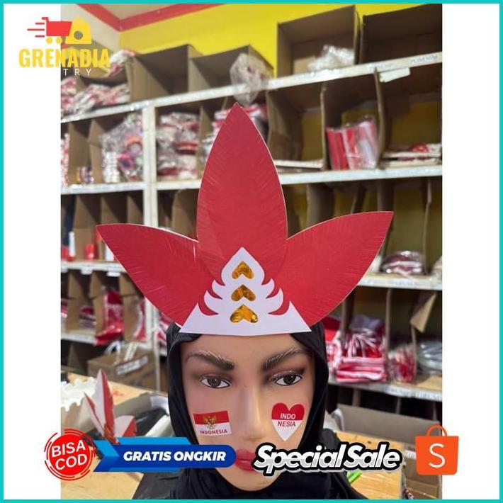 At43 TR24 jg-56 Mahkota bandana kertas merah putih spesial HUT RI Premium Hemat Sale