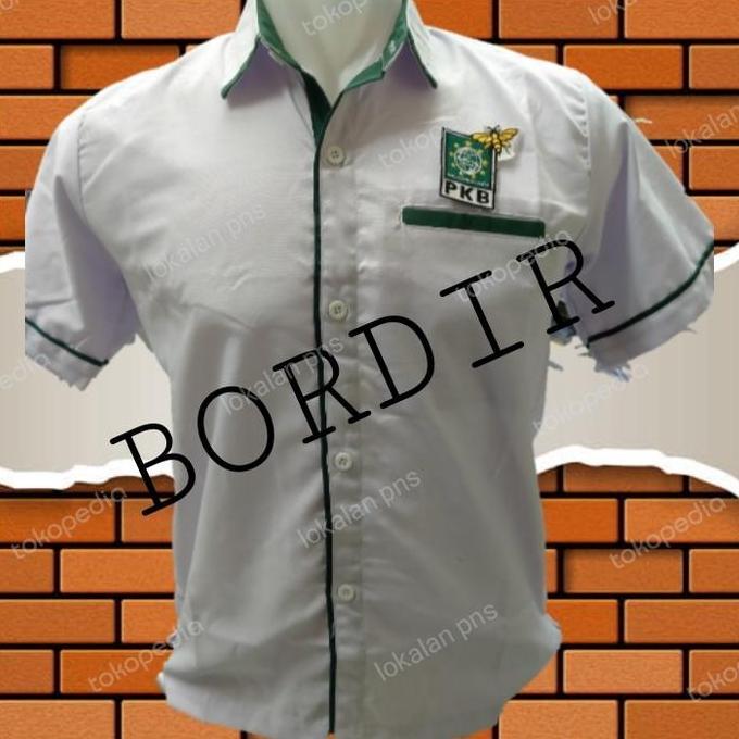 DF109>> Terbaru seragam partai PKB Kemeja partai PKB pdh partai PKB baju PKB
