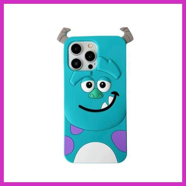 (LAPAKTEKNO) SOFT SILICONE 3D MONSTER CARTOON CASE FOR IPHONE PRIVASI AMAN