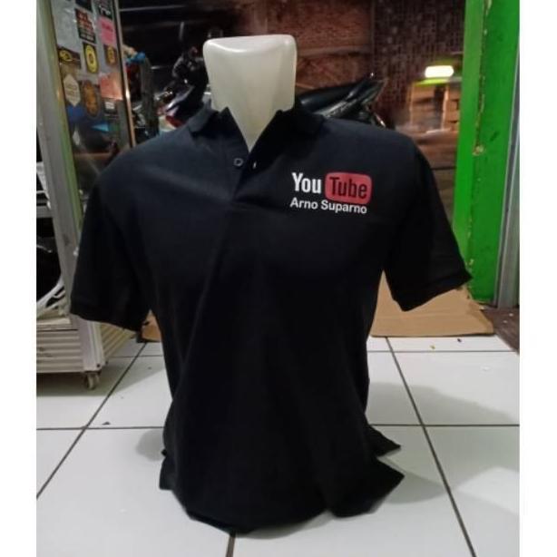 DY109 - KAOS POLO YOUTUBE CHANNEL CUSTOM BAJU TSHIRT DISTRO SUBSCRIBERS - M