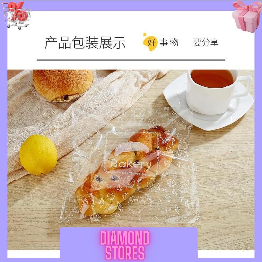 Super Bakindo Kantong Plastik OPP roti / kemasan kue bakery 100pcs