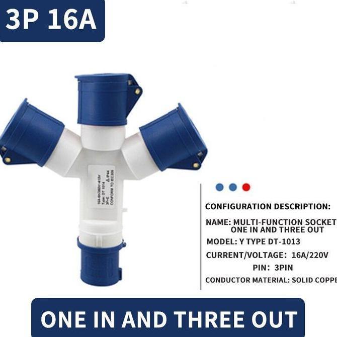Promo Mwid - Industrial Plug Socket 3 Pin 16A Industrial Socket Tee 1013 Industrial Plug Socket Cod