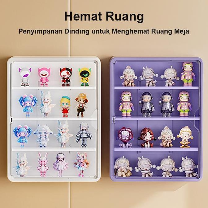 CODRak pajangan mainan gantung akrilik/kotak pajangan kotak buta di dinding/kotak pajangan yang dipa