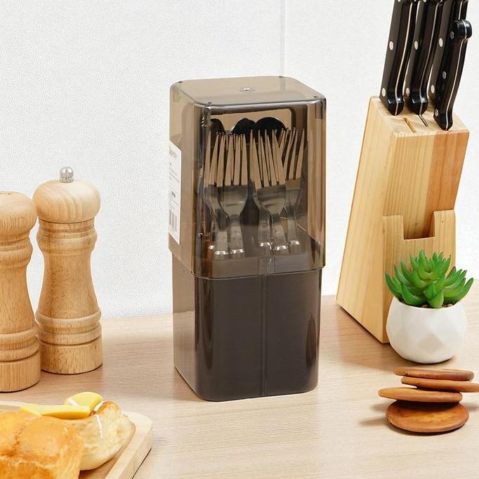 APPETITE SET 16 PCS HUGO ALAT MAKAN - HITAM